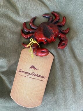 Tommy Bahama Red and Black Crab Bottle Opener - New